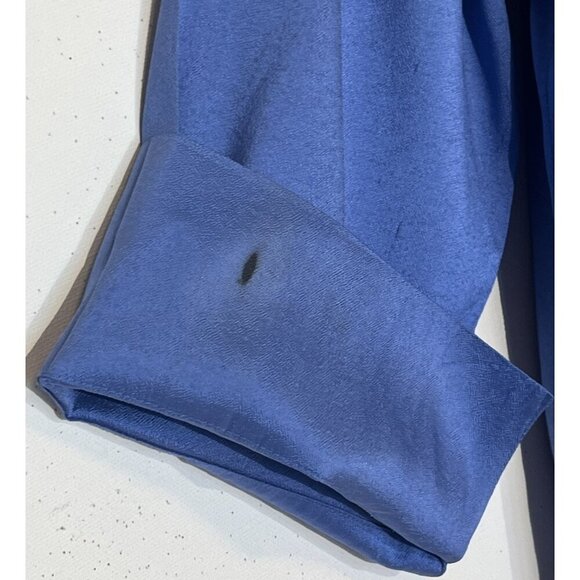 New Eileen Fisher Blue 100% Silk Button Oversized Shirt Blouse Top - Picture 6 of 10